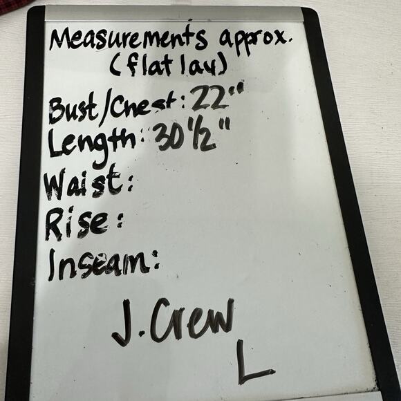 J Crew Shirt Mens Large Red Black Gingham Check 2-Ply Cotton Long Sleeve Classic - Picture 10 of 10